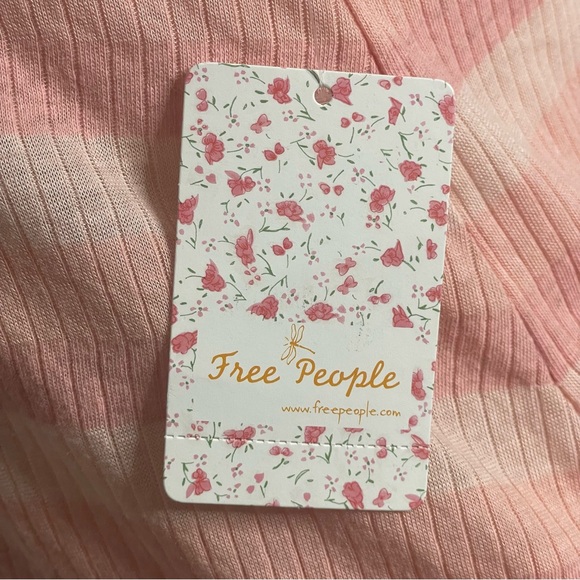 FREE PEOPLE Striped Ribbed Racerback Tunic Tank Top Mini Dress - Picture 7 of 8